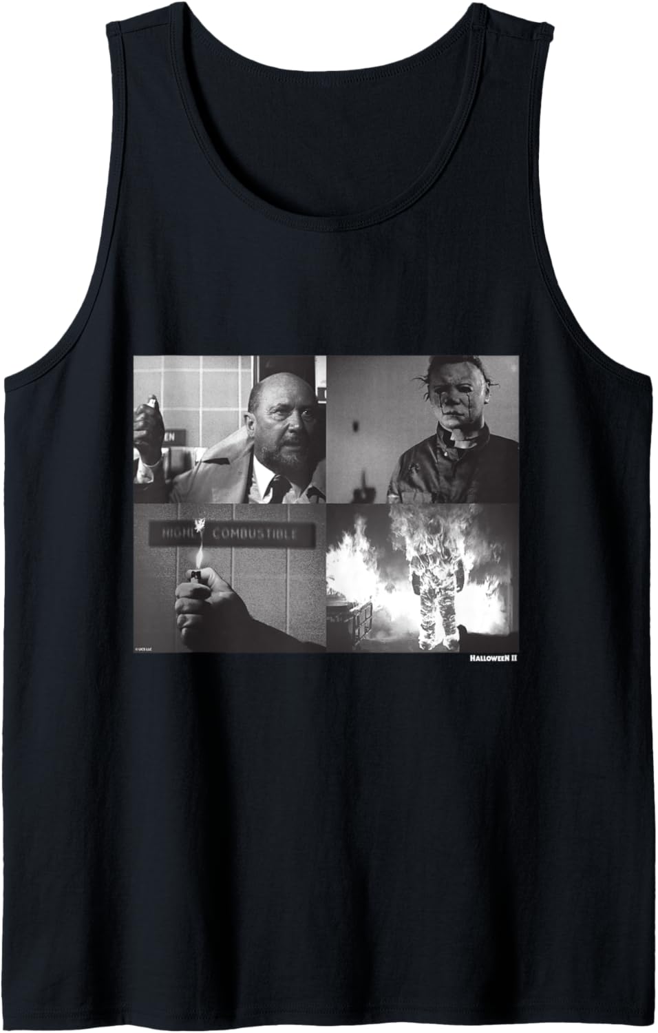 Halloween II Michael Myers and Dr Loomis Fire Tank Top Tank Top | Trending 2025