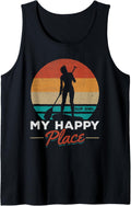 SUP Girl Water Sports My Happy Place Stand Up Paddle Board Tank Top Apparel | High Search Volume | Top Rated Comfort
