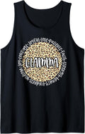 GLAMMA Cheetah Leopard Print Circle Love Patience Black Tank Top Tank Top Comfort Fit Hot Right Now