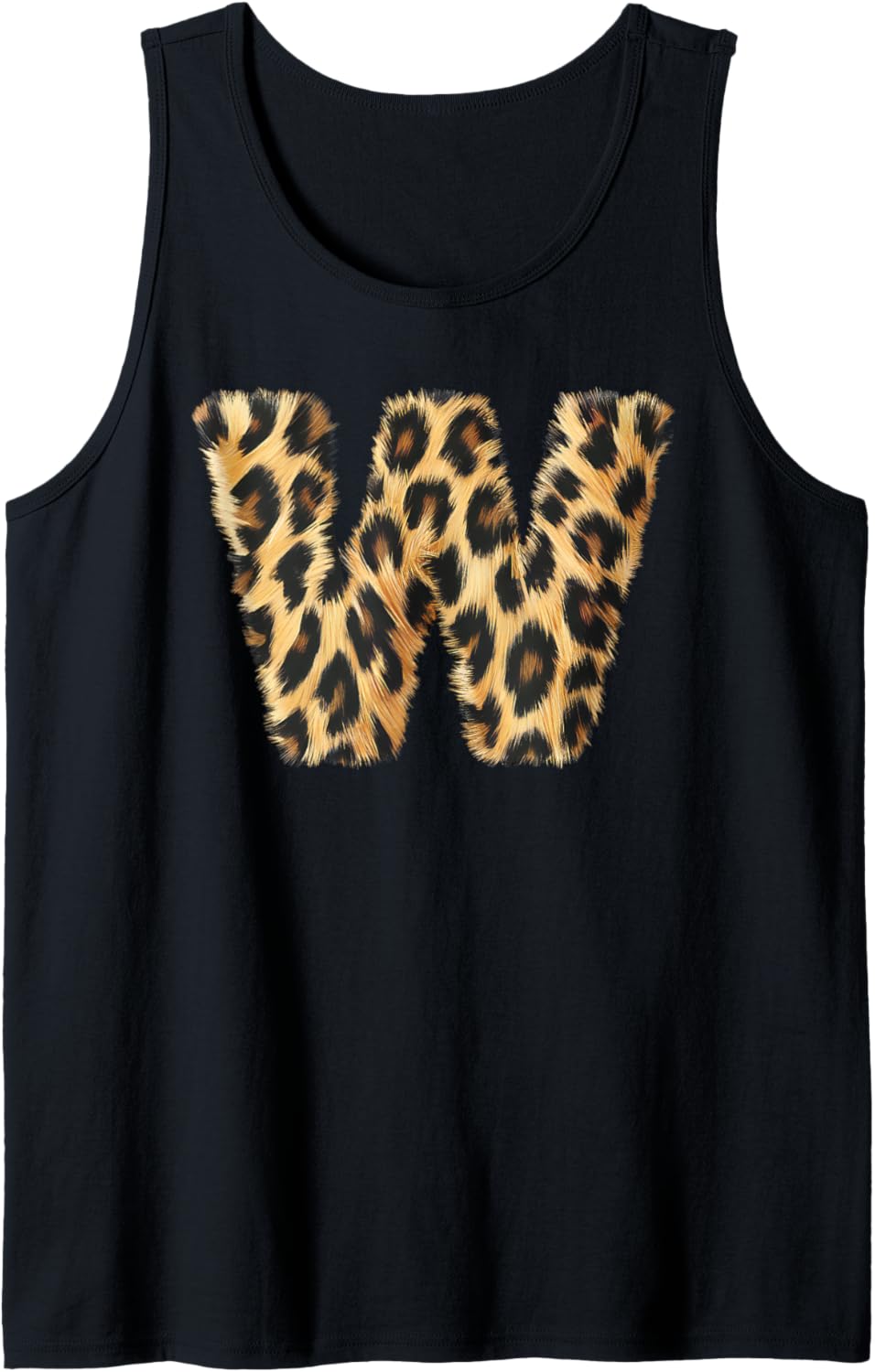 Letter W Cheetah Leopard Initial Print Name Zebra Matching Tank Top Tank Top Trending US Best Seller Look