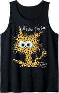 It s Fine I m Fine Everything is Fine Fun Cheetah Print Cat Tank Top Tank Top Comfort Fit US Top Pick