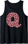 Letter Q Cheetah Leopard Print Pink Initial Zebra Matching Tank Top Tank Top Premium Print Best Seller Look