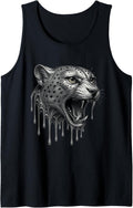 Melting Cheetah Dripping Tattoo Fierce Feline Animal Graphic Tank Top Tank Top Comfort Fit Fan Favorite