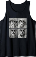 Funny Cheetahs with Sunglasses Safari Animals African Zoo Tank Top Tank Top Streetwear Style Hot Right Now