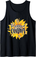Blessed OUMA Leopard Cheetah Sunflower Grandma Trendy Tank Top Tank Top Comfort Fit US Top Pick