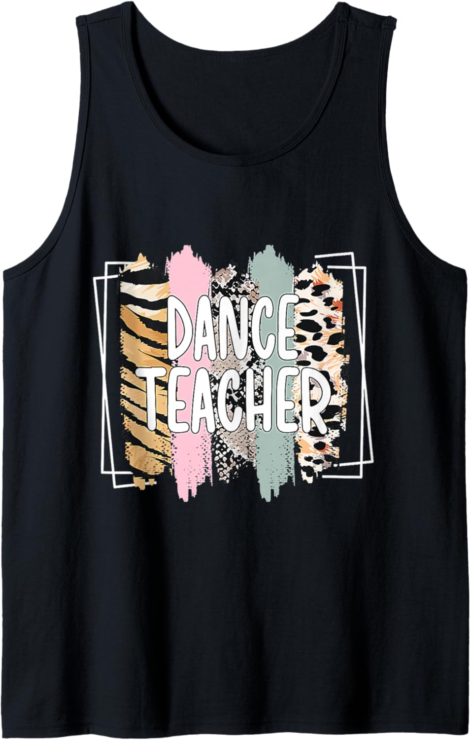 Leopard Cheetah Print Dance Teacher Appreciation Tank Top Tank Top Premium Print Everyday Wear