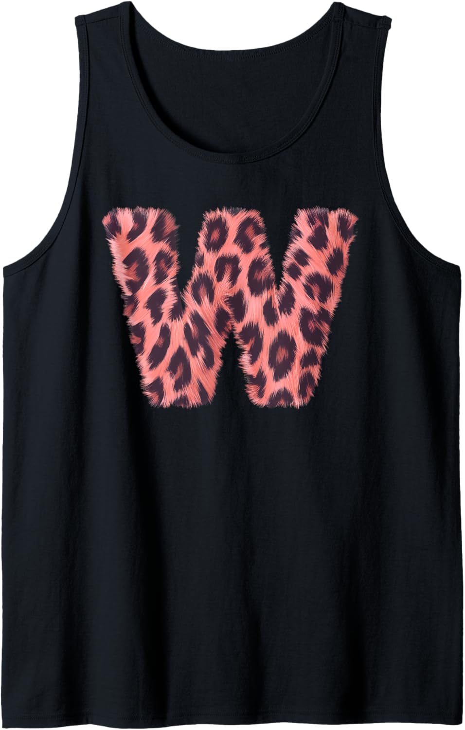 Letter W Cheetah Leopard Print Pink Initial Zebra Matching Tank Top Tank Top Viral TikTok Find US Top Pick