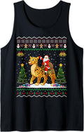 Cheetah Ugly Xmas Gift Santa Riding Cheetah Christmas Tank Top Tank Top Premium Print US Top Pick