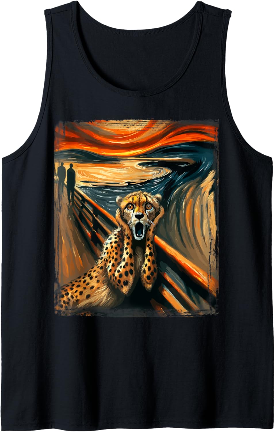 Artsy Scream Shirt for Cheetah Lovers Artistic Cheetah Tank Top Tank Top Premium Print US Top Pick