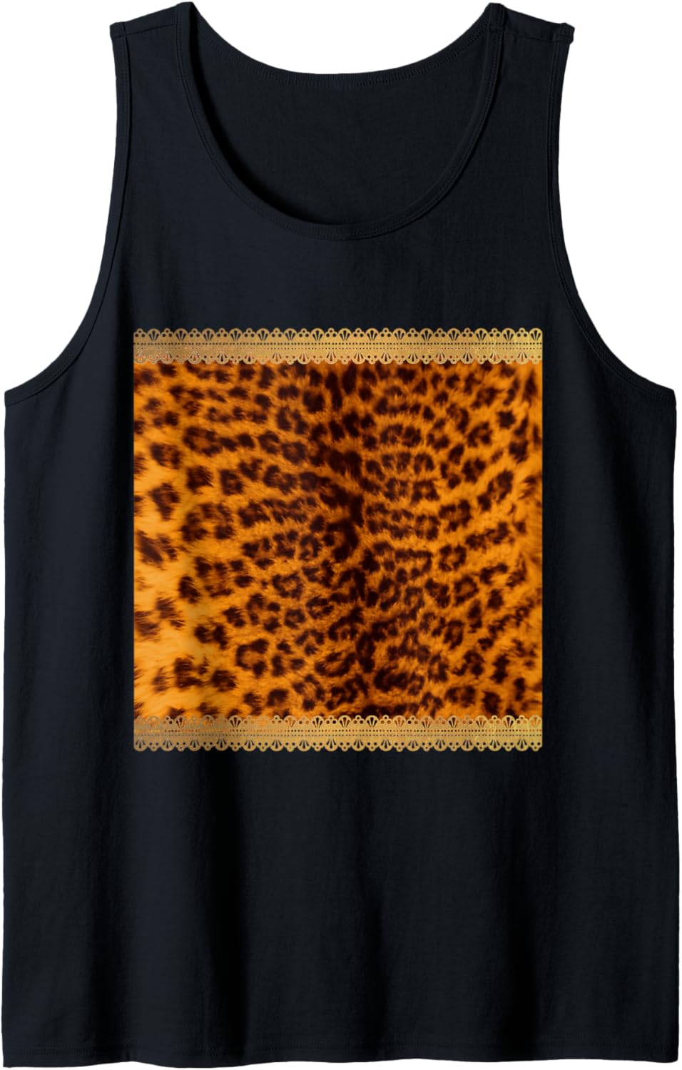 Leopard Cheetah Lace Lined Crop Bandeau Tube Top Printed On Tank Top Tank Top Premium Print Fan Favorite