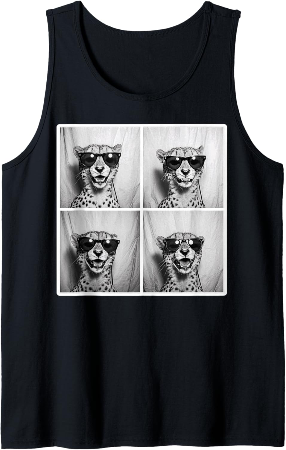 Cheetah Wearing Sunglasses Funny Photobooth Safari Selfie Tank Top Tank Top Trending US Fan Favorite