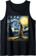 Artistic Cheetah Shirt Van Gogh Style Starry Night Cheetah Tank Top Tank Top Comfort Fit US Top Pick