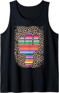 Funny Leopard Cheetah and Serape Cactus print Tank Top Tank Top Premium Print Gift Ready