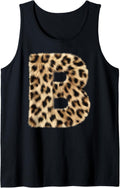 Letter B Cheetah Leopard Initial Print Name Zebra Matching Tank Top Tank Top Trending US Everyday Wear