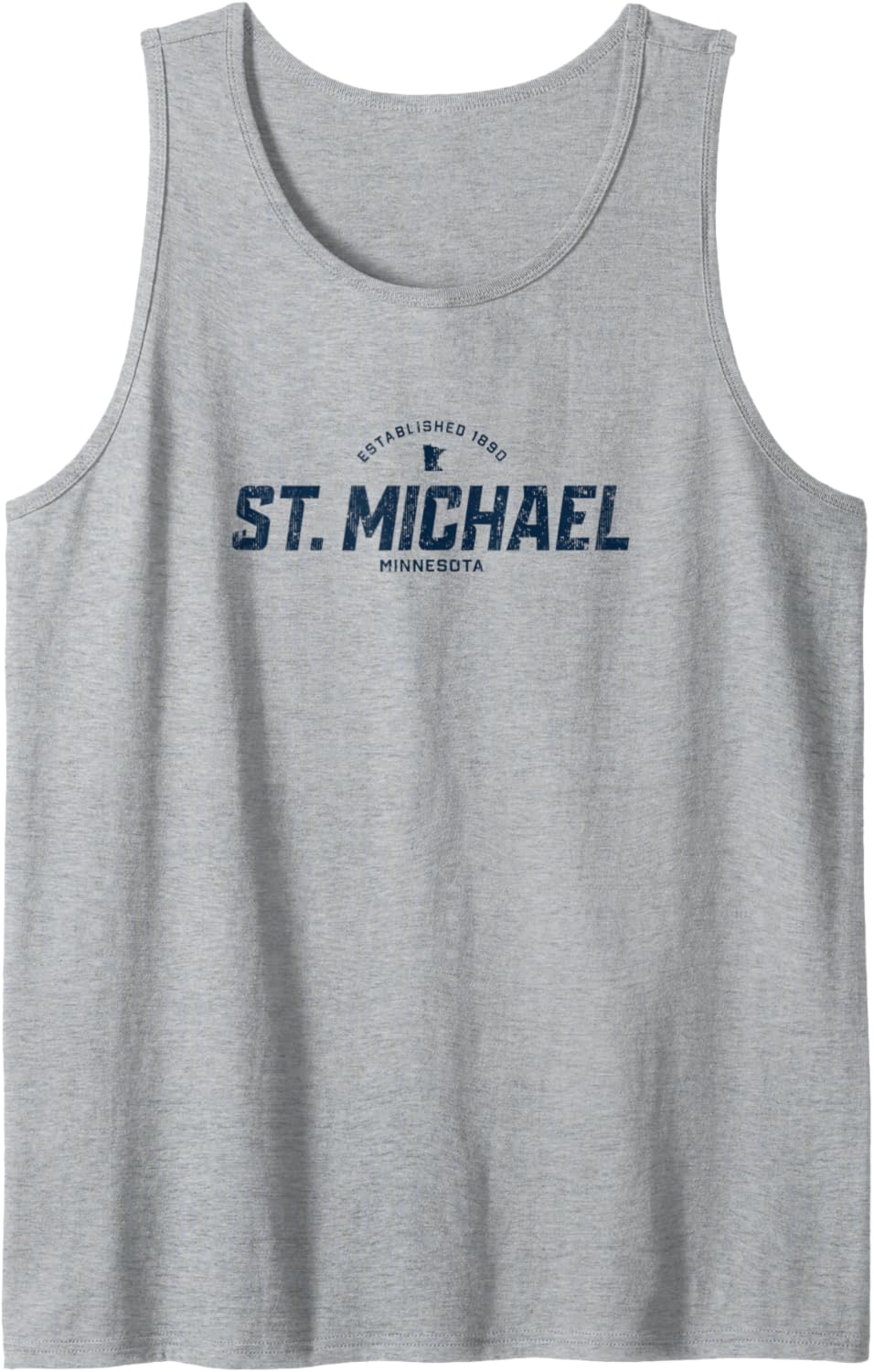 St. Michael Minnesota MN Vintage Athletic Navy Sports Logo Tank Top Tank Top | US Best Seller