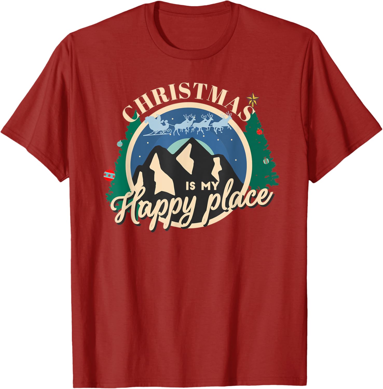Christmas is my Happy Place Santa Sleigh Apparel | Premium Quality | Top Rated Comfort