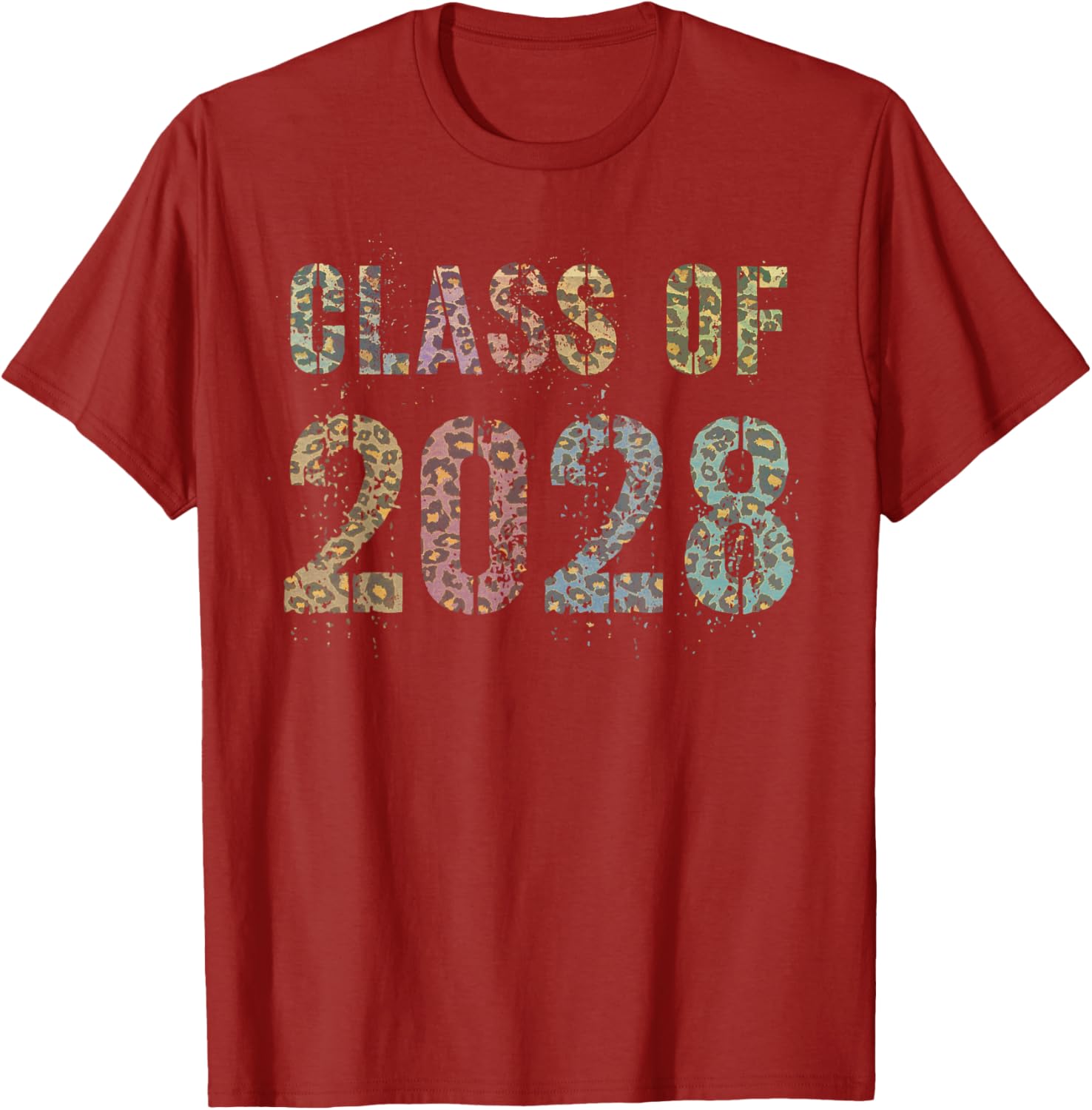 Leopard Print CLASS of 2028 Future Graduation 7th Grade Apparel Comfort Fit Best Seller Look