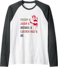 Halloween Michael and Friends Shirt Spooky Holiday Legends Raglan Baseball Tee T-Shirt | Everyday Casual Wear
