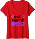 Womens Soap Making Buddies - Soap Making Soap Maker V-Neck Apparel | US Viral Style | Aesthetic Fit