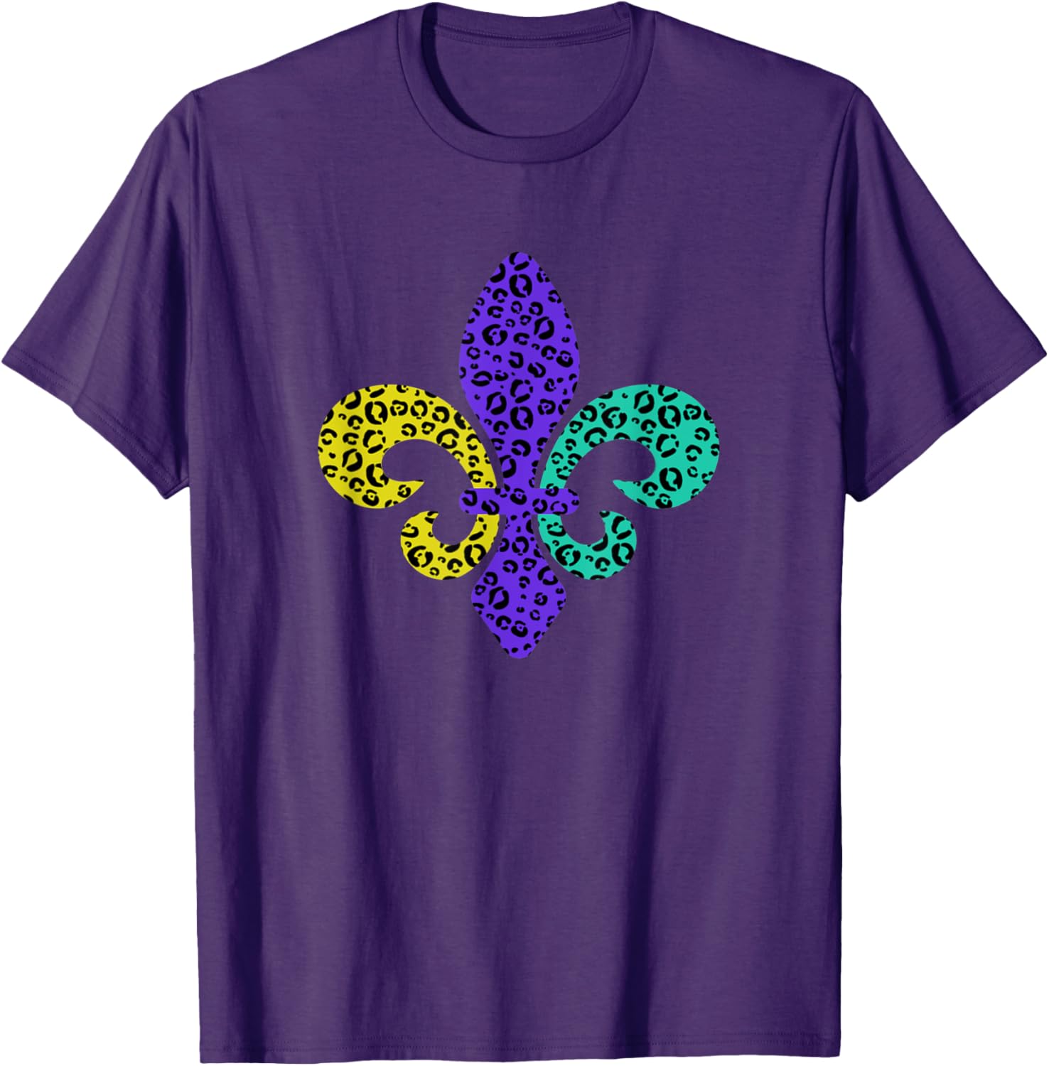 Mardi Gras Parade Fleur De Lis Leopard Cheetah Print Apparel Premium Print US Top Pick