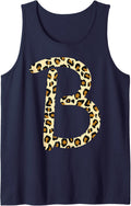 monogram name initial letter B cheetah skin print pattern Tank Top Tank Top Trending US Everyday Wear
