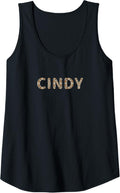 Womens Awesome Cindy First Name Leopard Cheetah Print Tank Top Tank Top Premium Print Everyday Wear