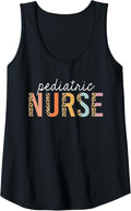 Womens Pediatric Nurse Leopard Print Nursing School Women Tank Top Tank Top Streetwear Style Everyday Wear