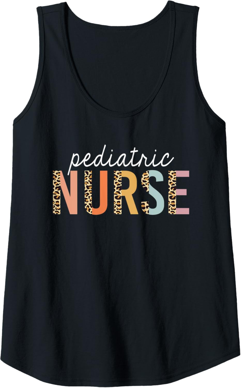 Womens Pediatric Nurse Leopard Print Nursing School Women Tank Top Tank Top Streetwear Style Everyday Wear