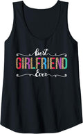 Womens Best Girlfriend Ever Leopard or Cheetah Print Text Design Tank Top Tank Top Viral TikTok Find Gift Ready