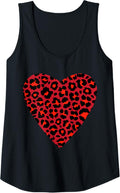 Womens Heart Cheetah Leopard Tiger Print Tank Top Tank Top High Search Demand Best Seller Look