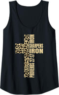 Womens Cute Cheetah Print Cross Christian Best Friend Bible Verse Tank Top Tank Top High Search Demand Fan Favorite