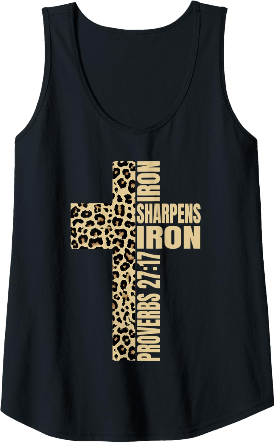 Womens Cute Cheetah Print Cross Christian Best Friend Bible Verse Tank Top Tank Top High Search Demand Fan Favorite