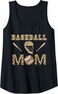 Womens Baseball Mom Leopard Cheetah Print Funny Tank Top Tank Top Premium Print Hot Right Now