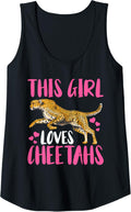 Womens Funny Cheetah This Girl Loves Cheetahs Wild Cat Kids Tank Top Tank Top Premium Print Everyday Wear