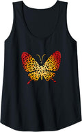 Womens Stylish Butterfly Leopard Cheetah Nature Lover Aesthetic Tank Top Tank Top Comfort Fit US Top Pick