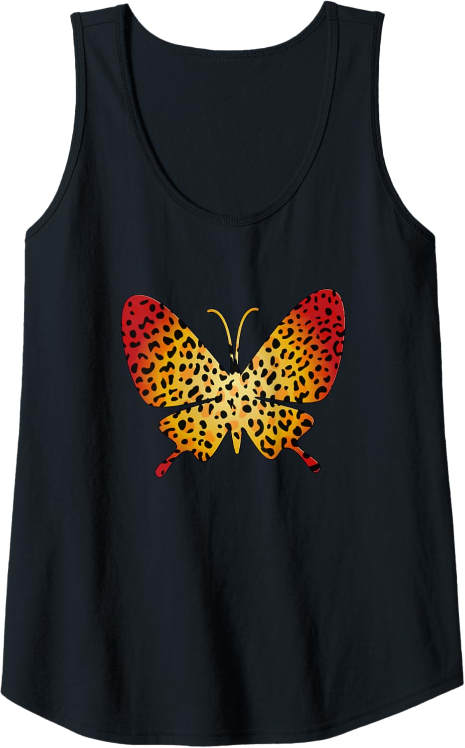 Womens Stylish Butterfly Leopard Cheetah Nature Lover Aesthetic Tank Top Tank Top Comfort Fit US Top Pick