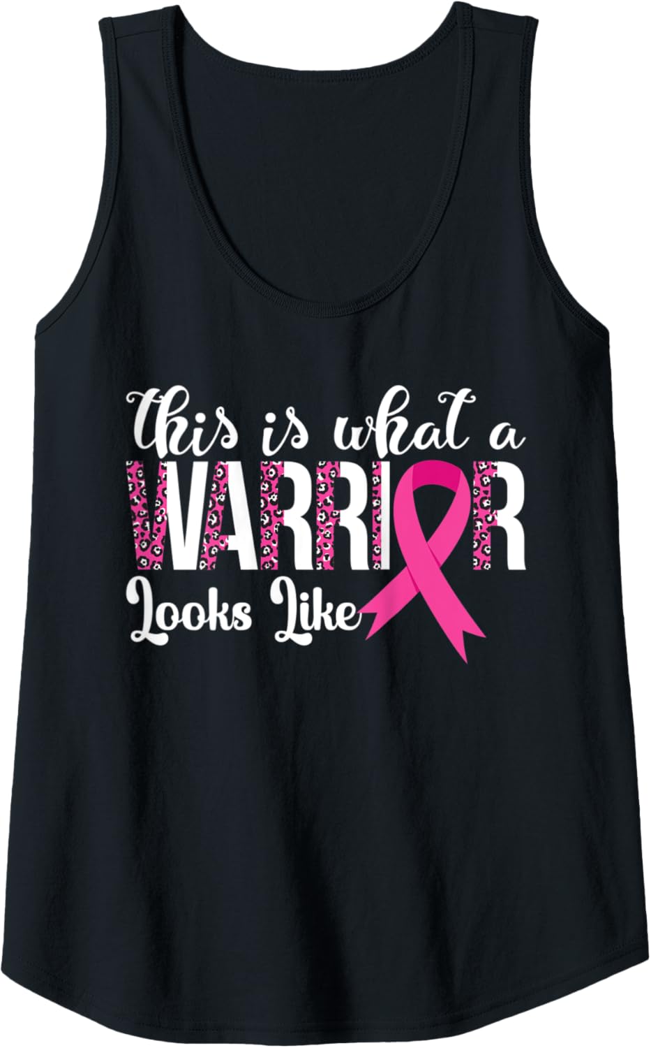 Womens Pink Ribbon Breast Cancer Warrior Leopard or Cheetah Print Tank Top Tank Top Viral TikTok Find Fan Favorite