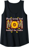Womens Mom Sunflower cheetah print Floral Love Beautiful Kind Mama Tank Top Tank Top Comfort Fit Gift Ready