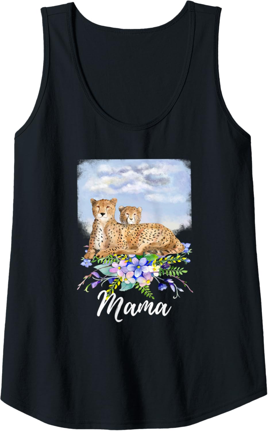 Womens Mama Cheetah New Mom Cute Mommy Gift For Mothers Day Tank Top Tank Top Trending US Everyday Wear