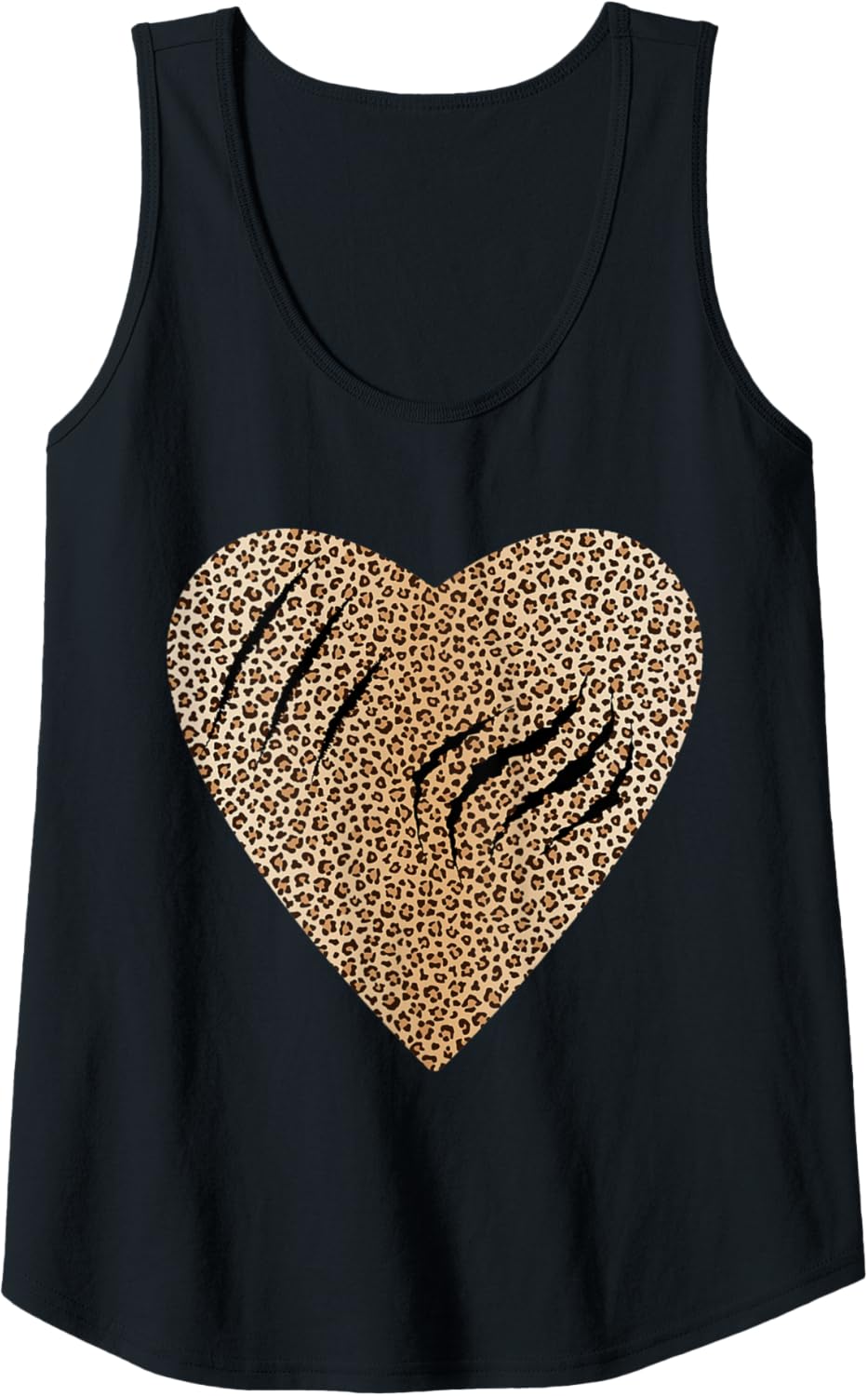 Womens Heart Cheetah Leopard Tiger Print Claws Scratching Tank Top Tank Top Premium Print Best Seller Look