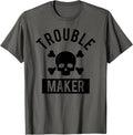 Funny April Fools Day T-Shirt - Trouble Maker Skull Tees T-Shirt | Premium Quality | Comfort Daily Wear