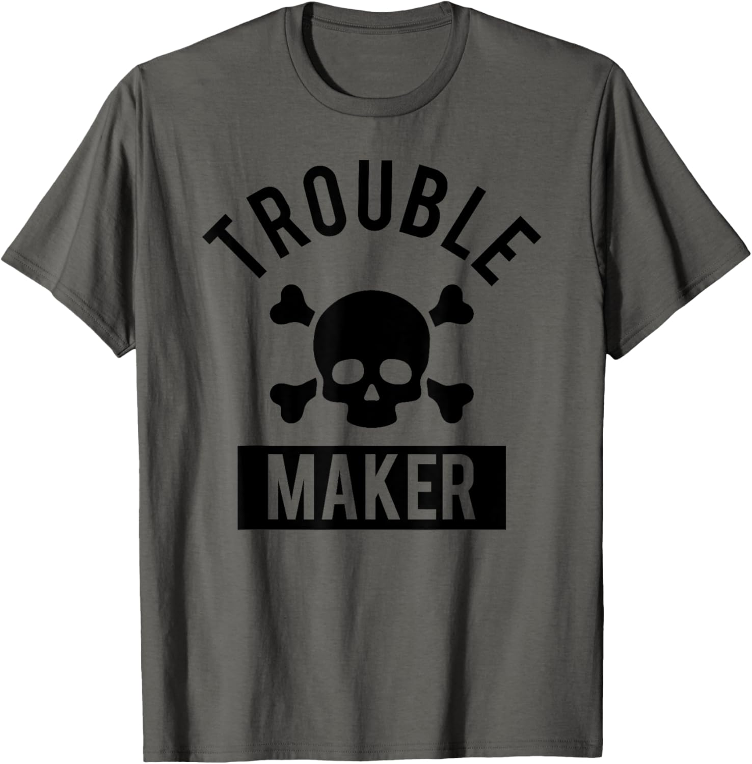 Funny April Fools Day T-Shirt - Trouble Maker Skull Tees T-Shirt | Premium Quality | Comfort Daily Wear