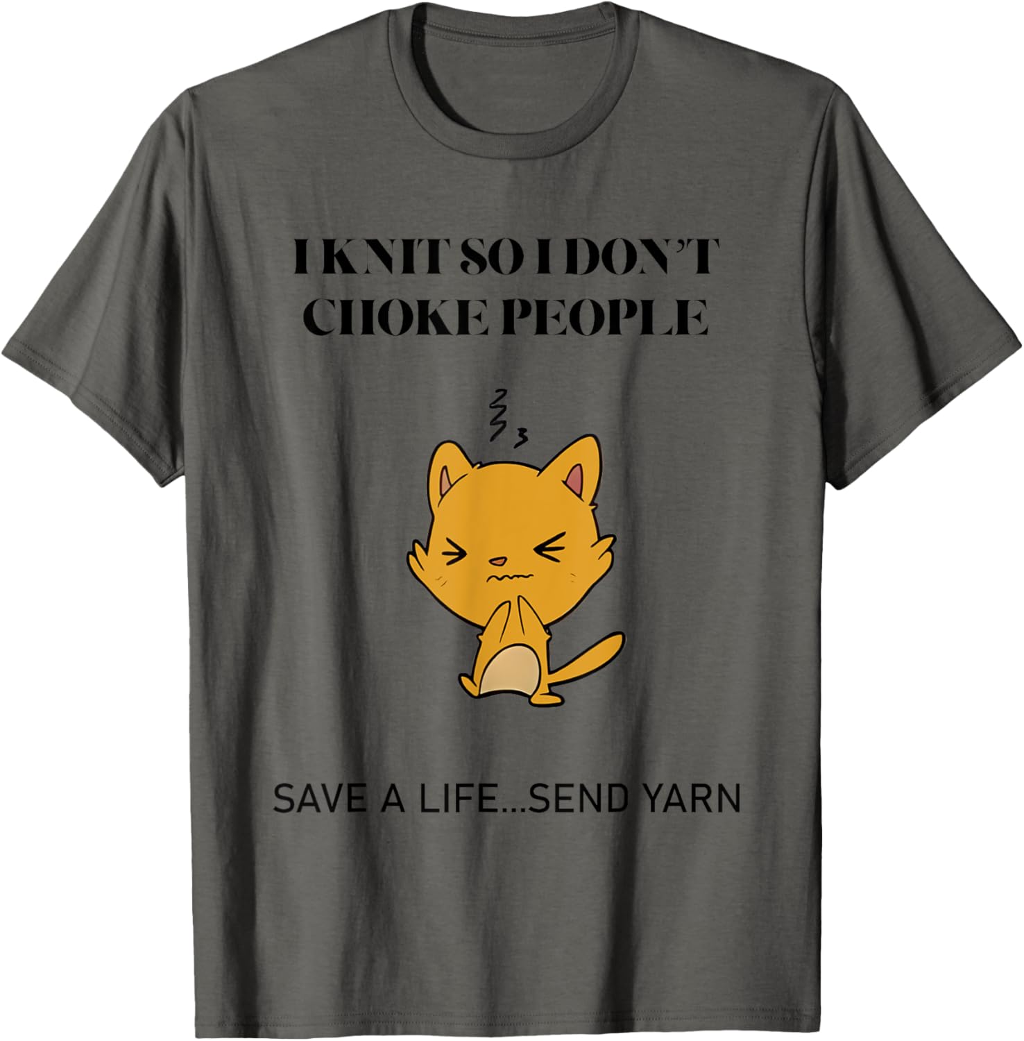 Cat I Knit So I Don u2019t Save A Life Send Yarn Men Women Yarn Supply | Premium Quality | Best Seller Choice