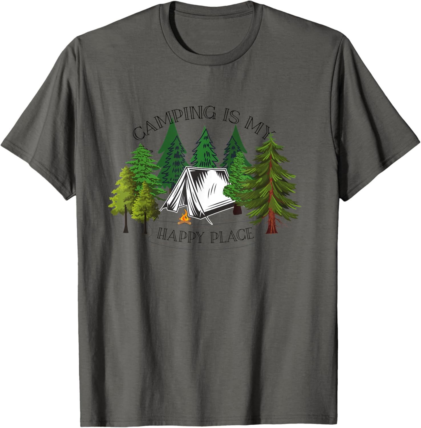 CAMPING IS MY HAPPY PLACE for Men Boys Women Girls Adults Apparel | Google Shopping Optimized | Customer Favorite