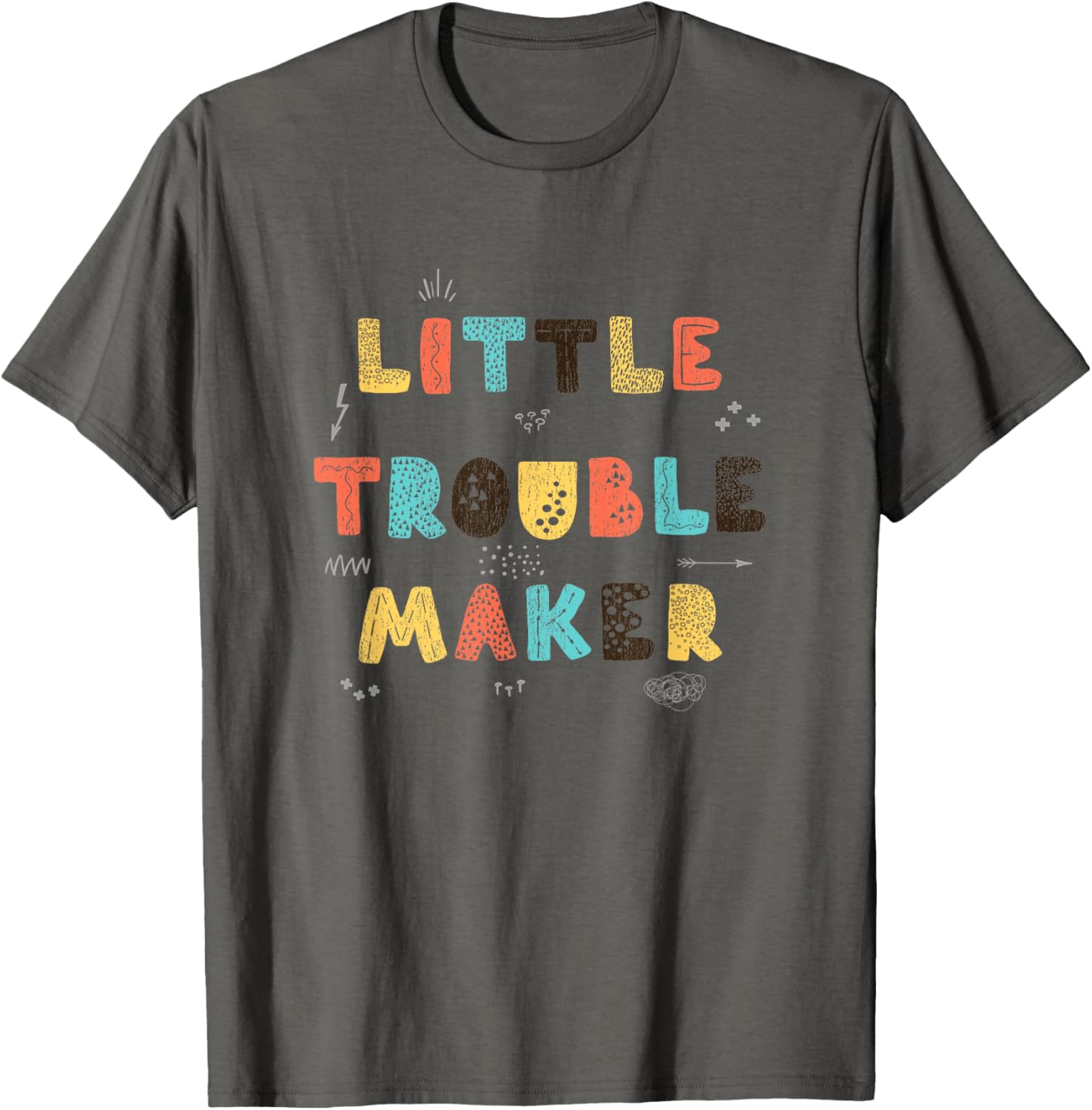Colorful Lettering Little Troublemaker Apparel | Best Seller Pick | Aesthetic Fit