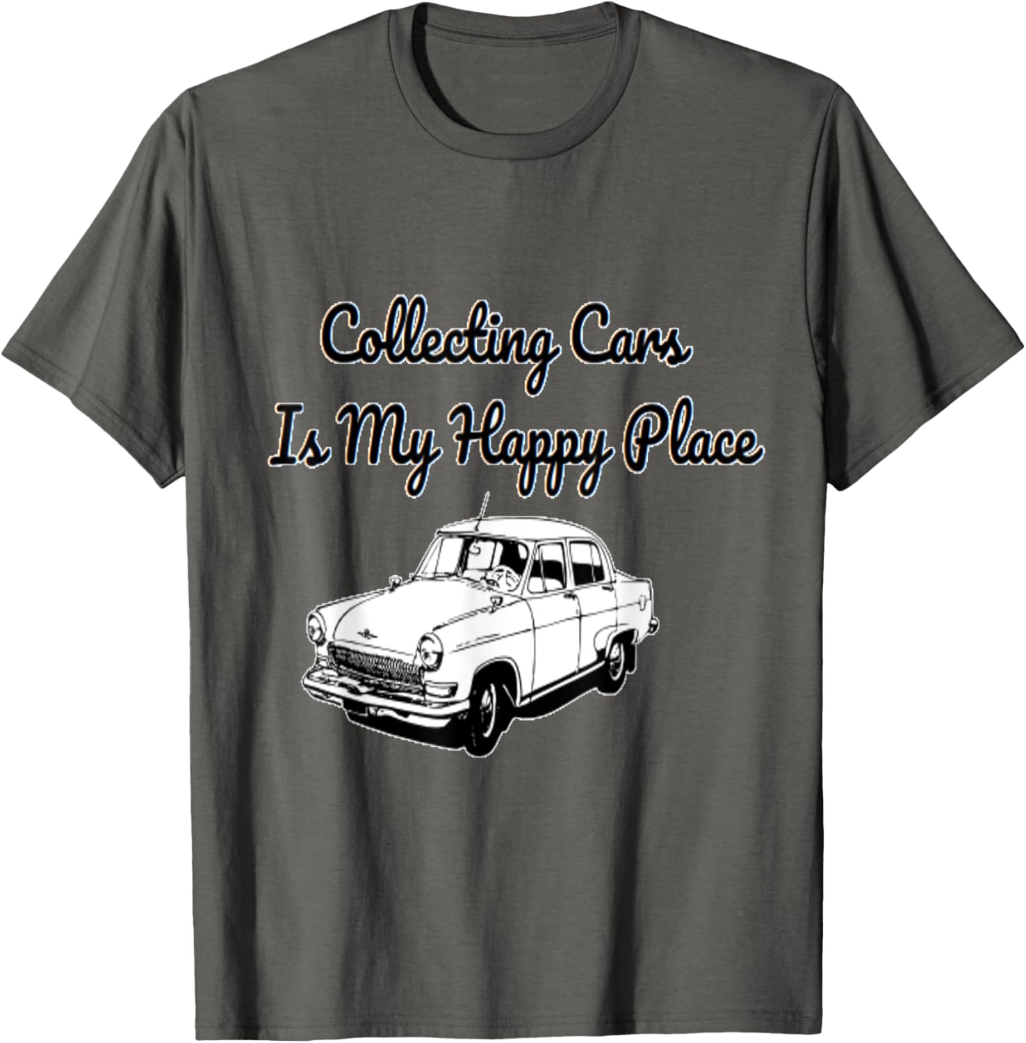Collecting Cars Is My Happy Place Apparel | Google Shopping Optimized | Aesthetic Casual Look
