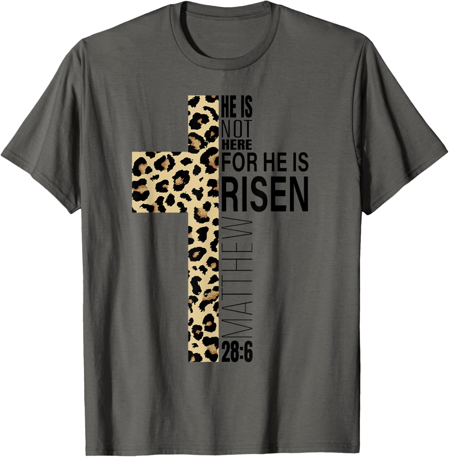 He Is Risen Jesus God Easter Christian Cheetah Leopard Print Apparel Trending US Everyday Wear