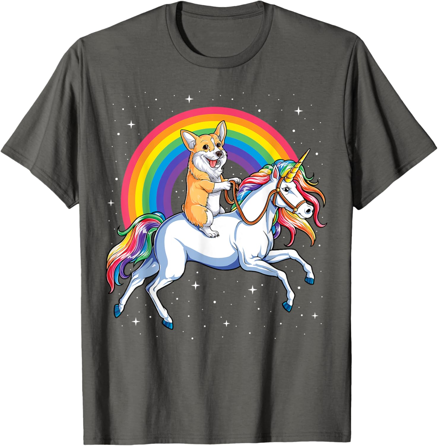 Corgi Unicorn T shirt Girls Space Galaxy Rainbow Corgicorn T-Shirt | Bestseller Style | Aesthetic Casual Look