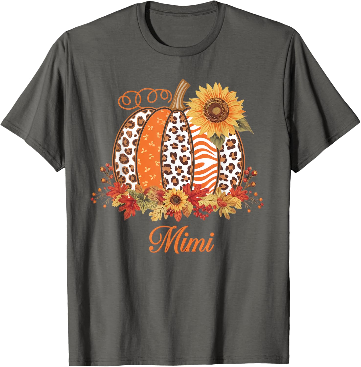 Mimi Fall Cheetah Leopard Pumpkin Sunflower Animal Print Apparel Streetwear Style Everyday Wear