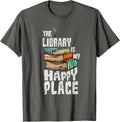 Librarian Gift Funny Library Happy Place Reading Book Lover Apparel | Top Conversion Title | Perfect Gift Choice